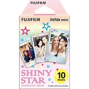 FUJIFILM チェキ フィルム instax mini 絵柄入りフレーム 「シャイニースター」 1パック（10枚入）