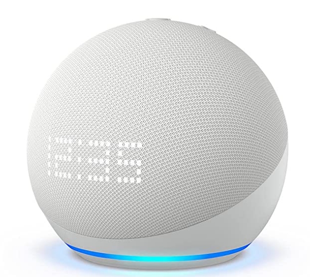 Echo Dot 第5世代 時計付き グレーシャーホワイト