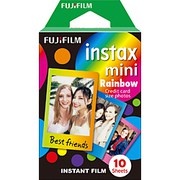 FUJIFILM チェキ  フィルム instax mini 絵柄入りフレーム 「レインボー」 1パック（10枚入）