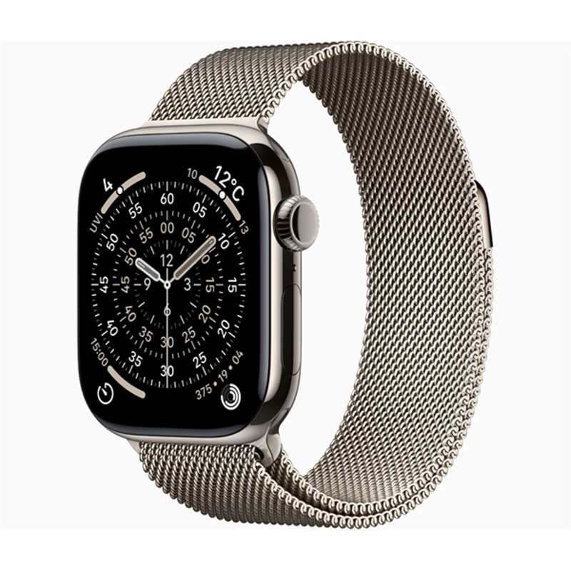 Apple Watch Series 11（GPS ＋ Cellularモデル）- 46mm MFD04J/A ナチュラルチタニウムケースとナチュラルミラネーゼループ - M/L