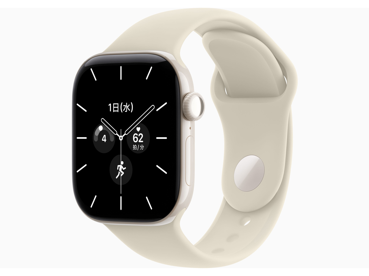 Apple Watch Series 12（GPS ＋ Cellularモデル）- 46mm MJH24X/A パールホワイトセラミックケースとサンドスポーツバンド-M/L
