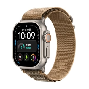 Apple Watch Ultra 4（GPS ＋ Cellularモデル）- 49mm MJAG4X/A ナチュラルチタニウムケースとデザートアルパインループ L