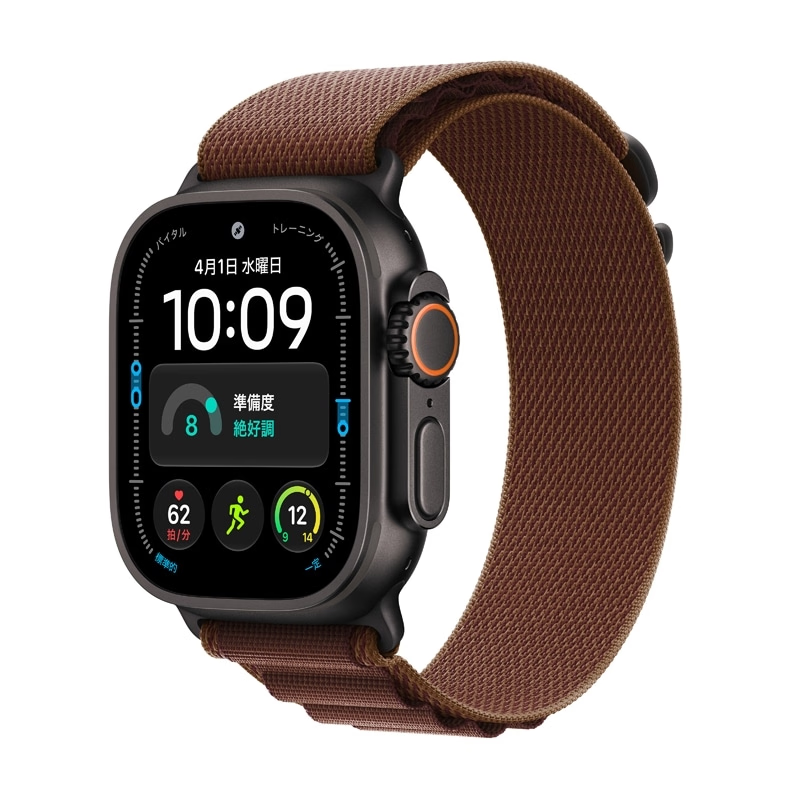 Apple Watch Ultra 4（GPS ＋ Cellularモデル）- 49mm MJC24X/A ブラックチタニウムケースとバーガンディアルパインループ L