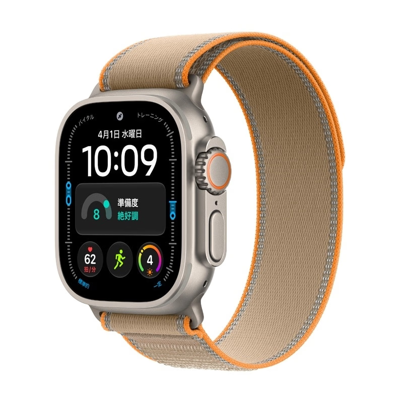 Apple Watch Ultra 4（GPS ＋ Cellularモデル）- 49mm MJAQ4X/A ナチュラルチタニウムケースとサンドトレイルループ-M/L